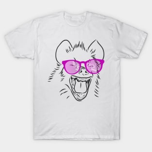 laughing hyena with rainbow glasses T-Shirt